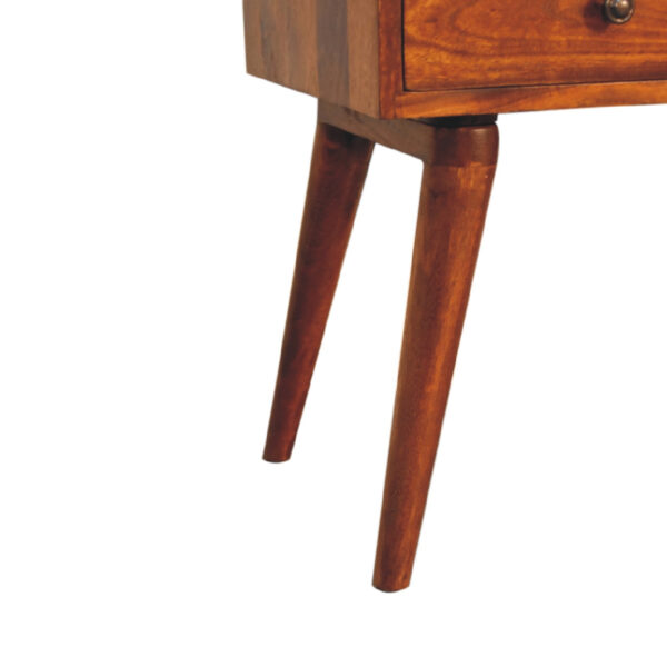 miavon Chestnut Wood Bedside Table – Classic Nightstand with Storage - Image 7