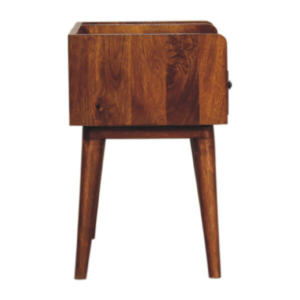 miavon Chestnut Wood Bedside Table – Classic Nightstand with Storage - Image 8