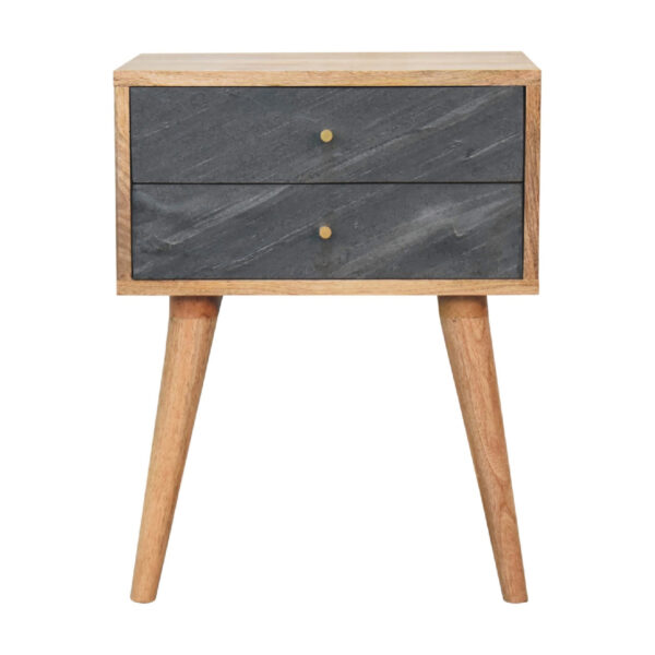 miavon Slade Bedside Table – Compact 2-Drawer Nightstand