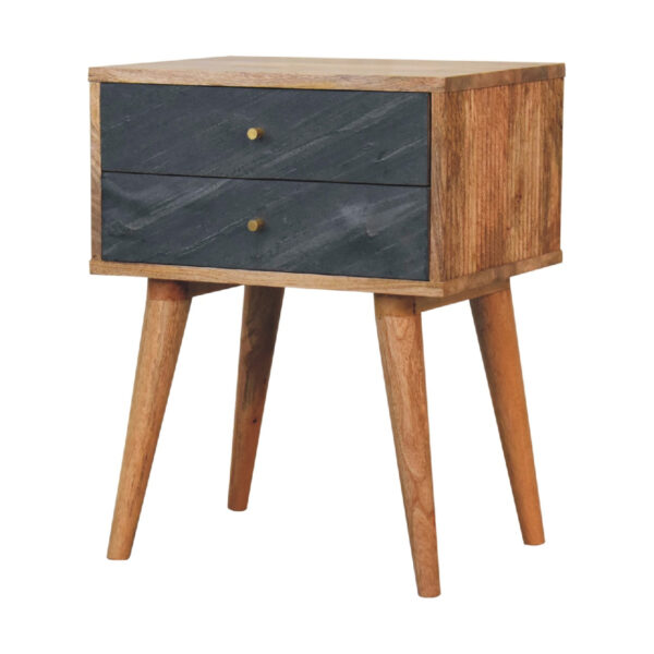 miavon Slade Bedside Table – Compact 2-Drawer Nightstand - Image 2