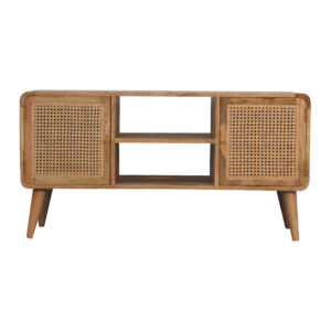 miavon Larrisa Woven TV Stand – Stylish Media Console with Storage