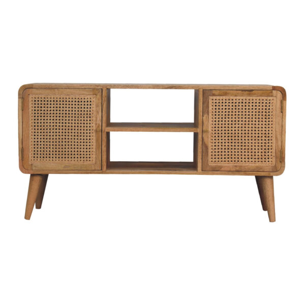 miavon Larrisa Woven TV Stand – Stylish Media Console with Storage