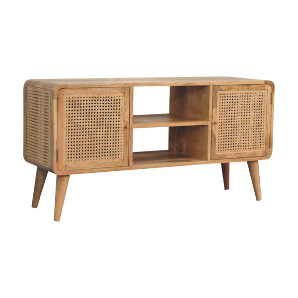 miavon Larrisa Woven TV Stand – Stylish Media Console with Storage - Image 2
