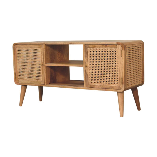 miavon Larrisa Woven TV Stand – Stylish Media Console with Storage - Image 3