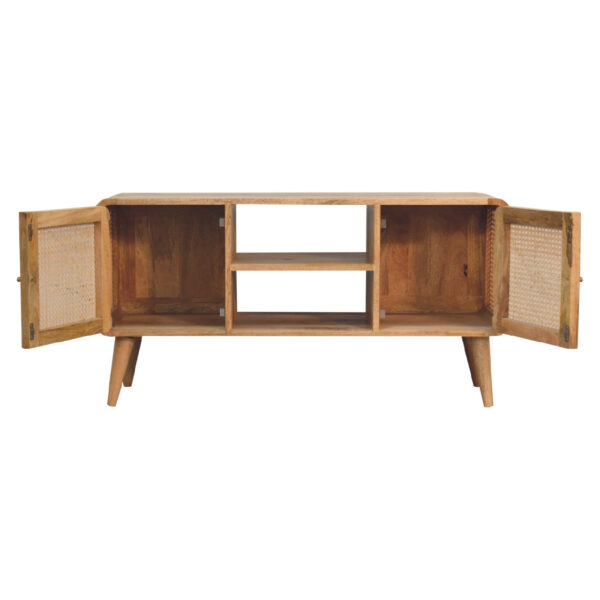 miavon Larrisa Woven TV Stand – Stylish Media Console with Storage - Image 6