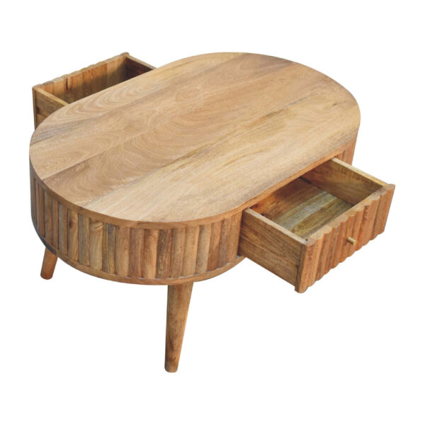 miavon Stripe Coffee Table – Modern Minimalist Wood Design - Image 8