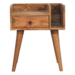 miavon Oak-Inspired Bedside Table – Modern Rustic Nightstand