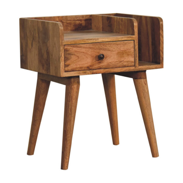 miavon Oak-Inspired Bedside Table – Modern Rustic Nightstand - Image 2