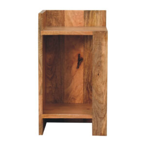 miavon Oak-ish Box Bedside – Modern Rustic Nightstand with Storage