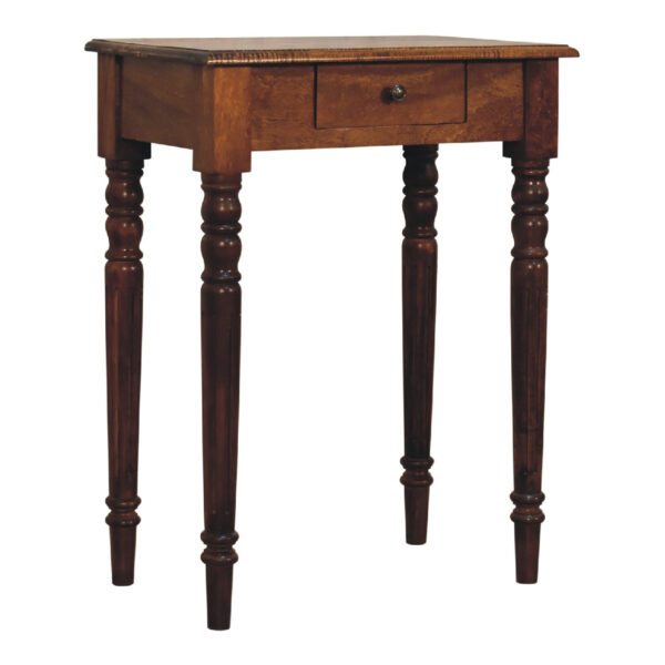 miavon Chestnut Wood Writing Desk – Classic Turned Leg Design - Image 3