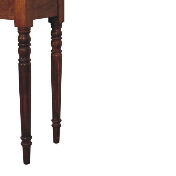 miavon Chestnut Wood Writing Desk – Classic Turned Leg Design - Image 7