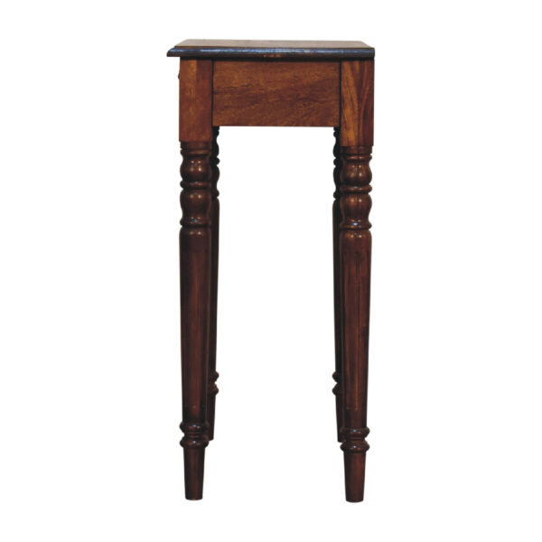 miavon Chestnut Wood Writing Desk – Classic Turned Leg Design - Image 8