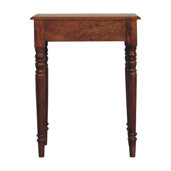 miavon Chestnut Wood Writing Desk – Classic Turned Leg Design - Image 9