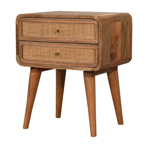 miavon Woven 2-Drawer Bedside Table – Stylish Storage Nightstand - Image 2