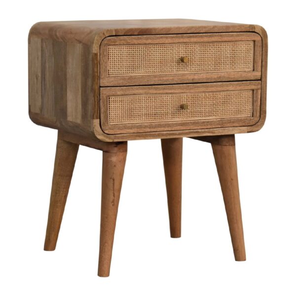 miavon Woven 2-Drawer Bedside Table – Stylish Storage Nightstand - Image 3