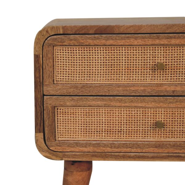 miavon Woven 2-Drawer Bedside Table – Stylish Storage Nightstand - Image 4
